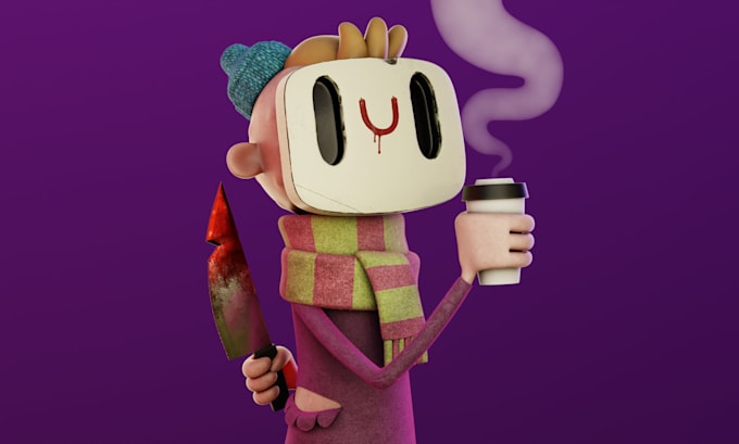 do 3d cartoon character model