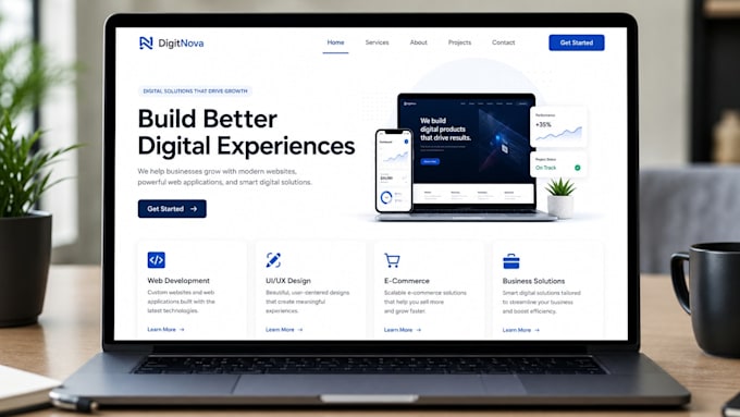 design and develop a modern interactive website