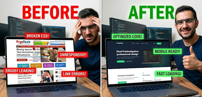 fix website bugs, CSS errors, and develop custom web apps