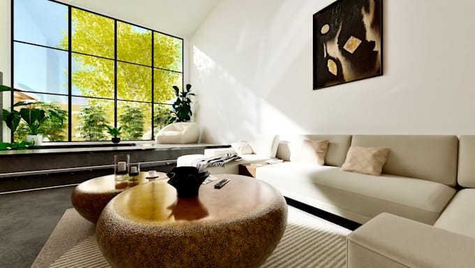 create photorealistic 4k interior design and 3d renderings