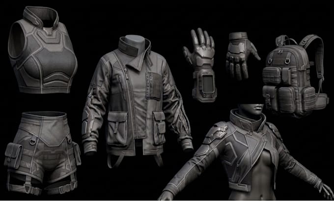 Design texture rig 3d clothing for second life mesh vrchat fivem peds ...