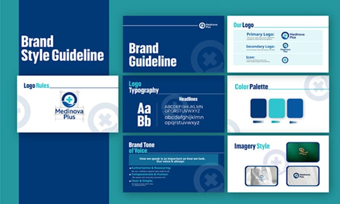 Design brand style guide branding kit corporate identity logo visual ...