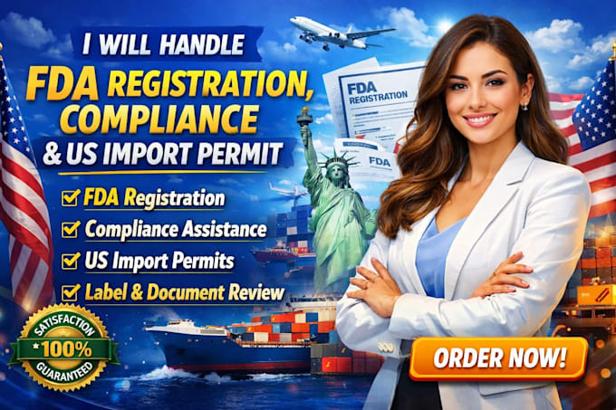 handle fda registration, compliance and US import permit