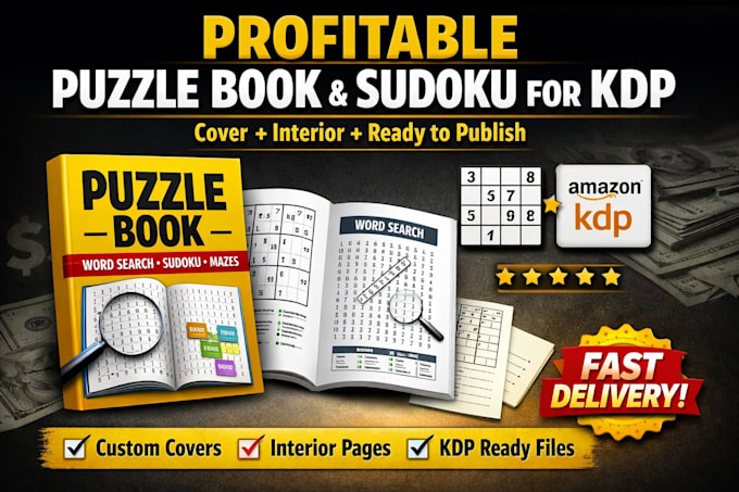create profitable puzzle book and sudoku for amazon KDP