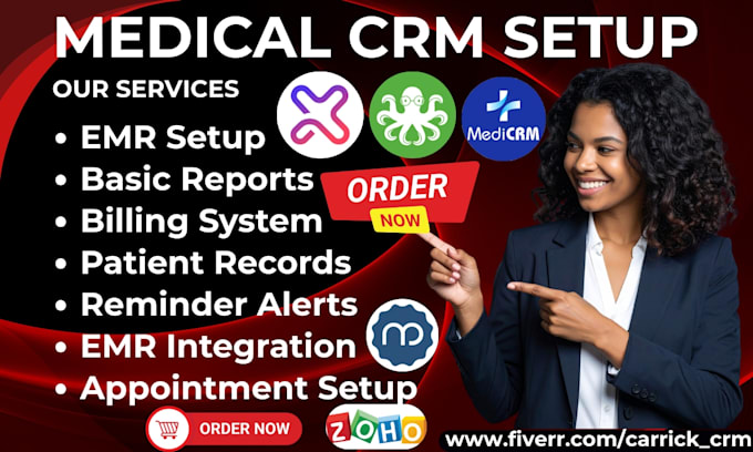 medical CRM zoho medesk flowmatix kliniki easyweek sehatpro medicrm epic emr