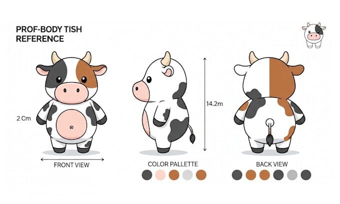 create cute custom plushie reference sheet stuffed animal character ycg concept