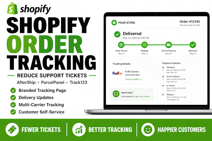 setup shopify order tracking to reduce support tickets and delivery issues