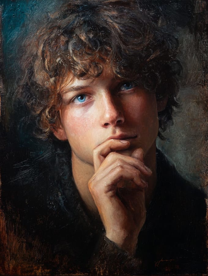 oil painting portrait and illustrations