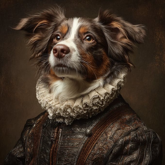 create royal pet portrait in high quality