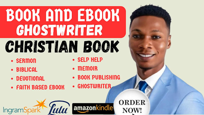 be christian ebook ghostwriter, book formatter, editor, proofreading amazon kdp