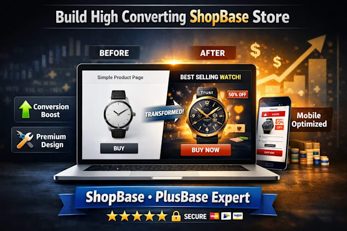 build shopbase or plusbase dropshipping store for winning products