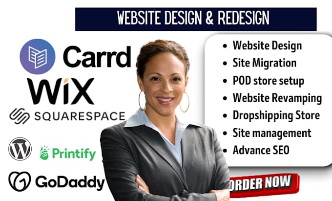 design or redesign duda canva website design wix ecwid carrd website redesign