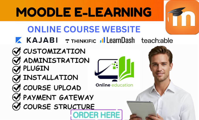 moodle lms website design development setup and customization