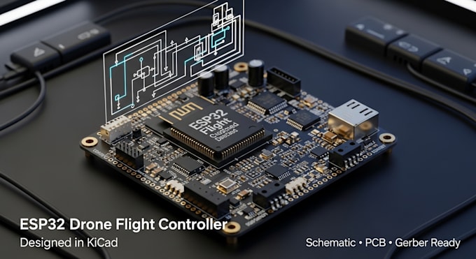 Design esp32 drone pcb, schematic, and gerber files in kicad by ...