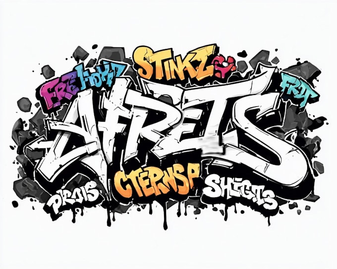 create graffiti for logo hardcore band design