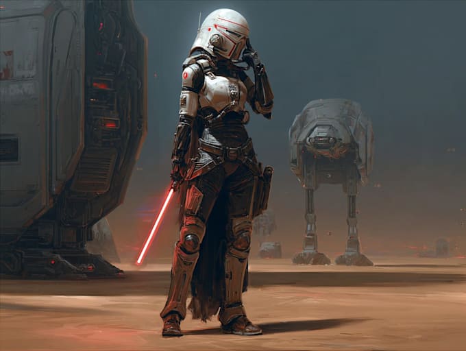 create star wars and sci fi illustration