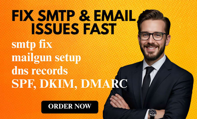 fix smtp, mailgun, spf dkim dns records and email deliverability issues