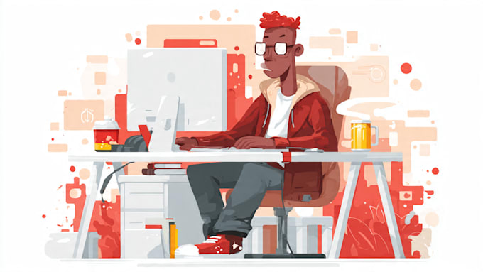 flat vector character illustration for anything
