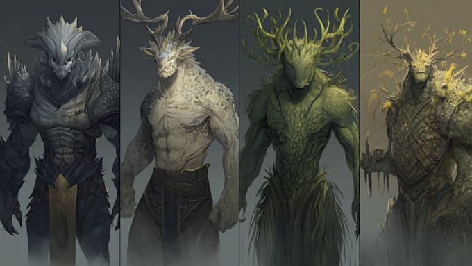draw fantasy creatures or monsters