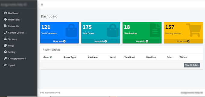 develop custom PHP laravel web app CRM dashboard website