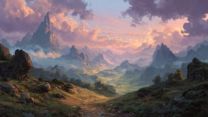 design stunning fantasy landscape
