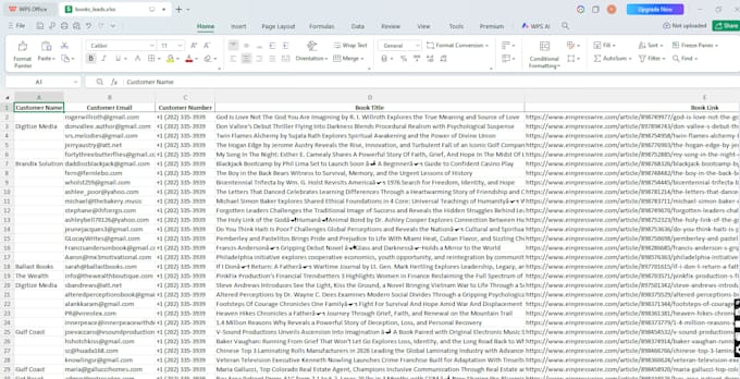 scrape any website and deliver clean data in excel or csv