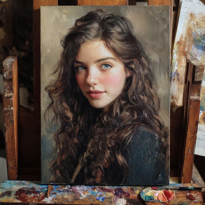 paint a real oil portrait