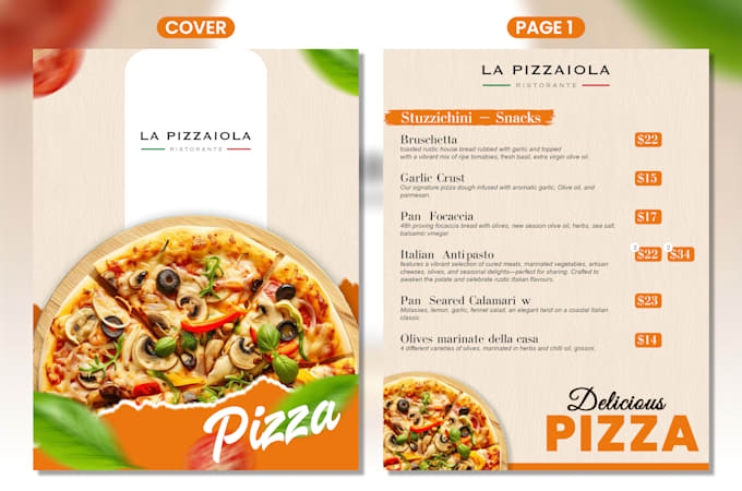 a modern restaurant menu and digital menu board