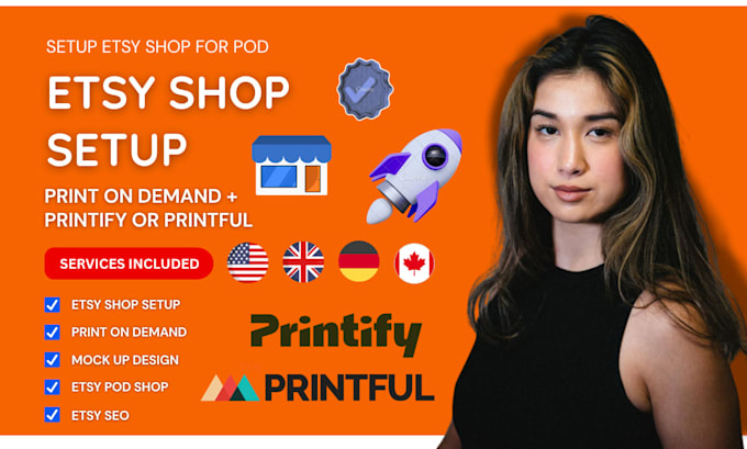set up your etsy print on demand store with printify or printful integration