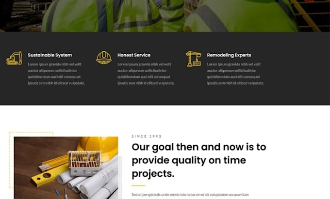 architecture website design for construction and interior design firms