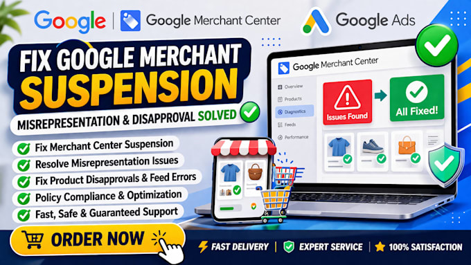 fix google merchant center errors and disapproved products