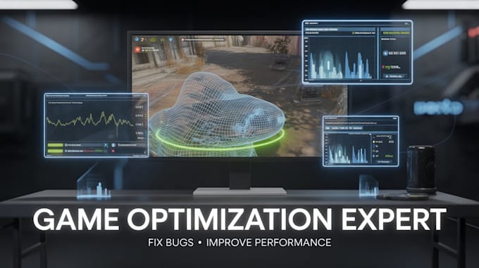 fix unity or unreal game bugs, optimize performance and boost fps fast