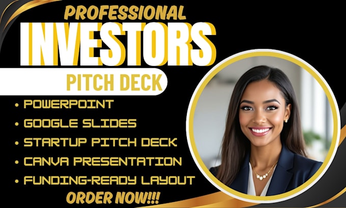design a pitch deck powerpoint presentation