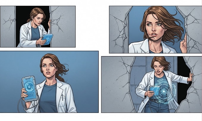 write comic script and illustrate manga webtoon comic book illustrations