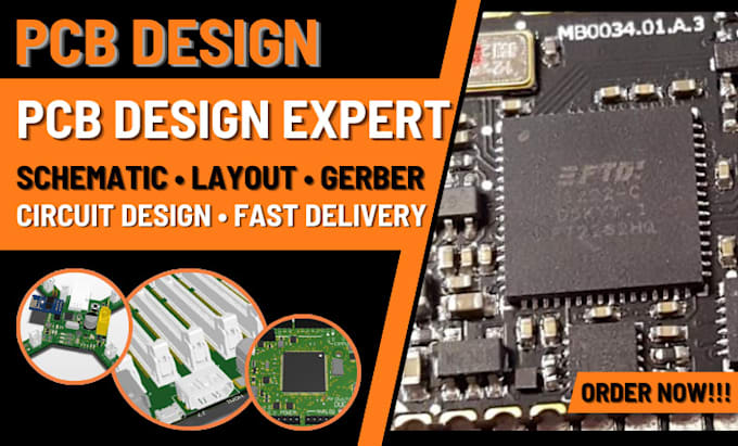 design pcb layout, schematic, gerber files and circuit design