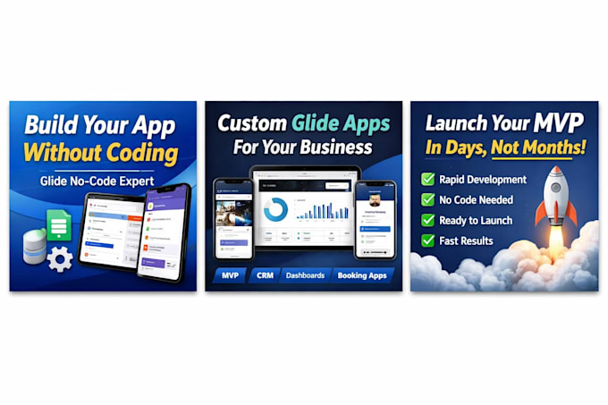 build a custom no code glide app for your business or startup