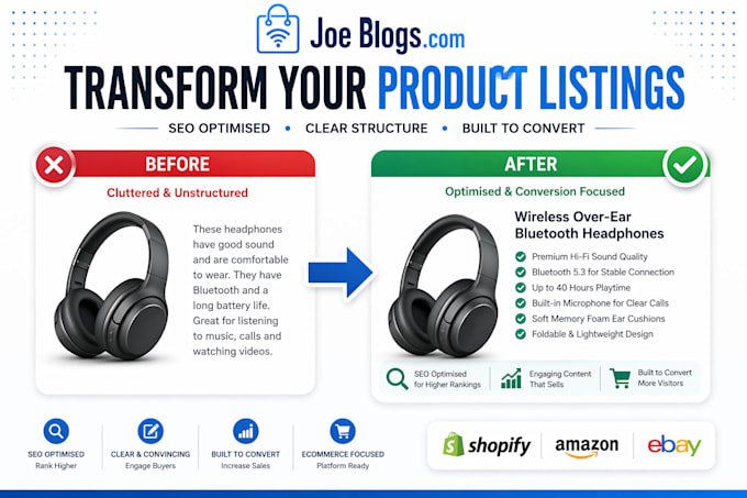 optimise your product listings for SEO and conversions