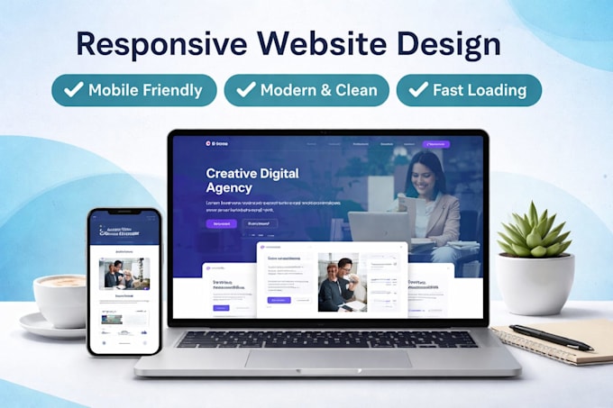 design a responsive website using HTML and CSS