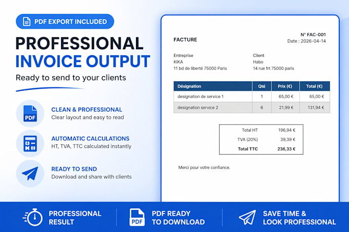 create a simple automated invoice generator in python