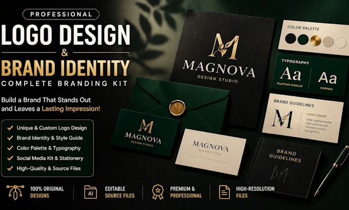 Design a luxury logo, brand identity, and complete branding kit by ...