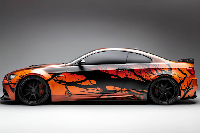 make eye catching car and vehicle wrap design