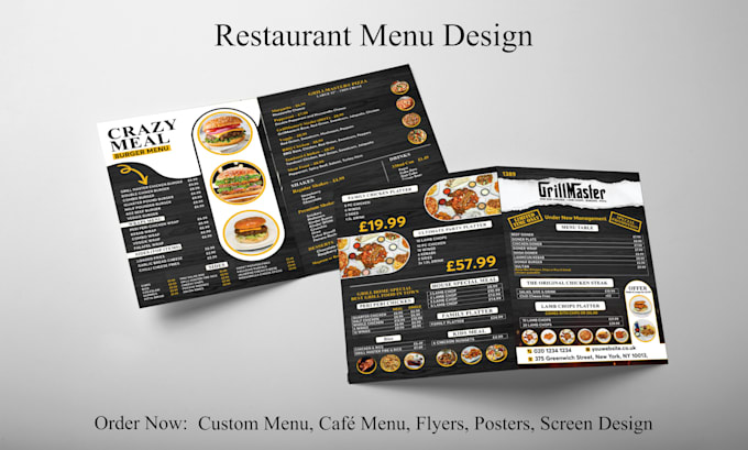 design restaurant menu, food menu, cafe menu or digital menu