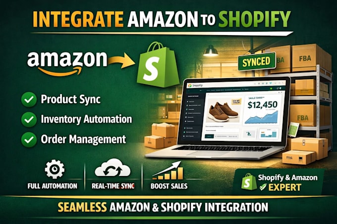 integrate amazon products to shopify store sync inventory automate ecommerce