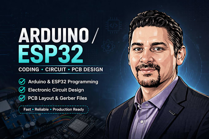 code arduino projects esp32 and design electronic circuits pcb