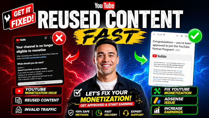 fix youtube monetization, adsense, reused content, and adsense issues