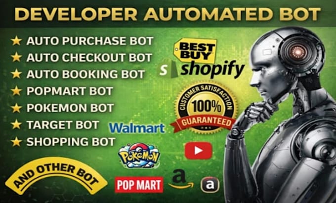 do auto purchase bot, auto checkout bot, pokemon bot, lazada bot, shopping bot