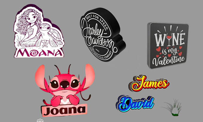 create custom 3d lightbox, logo, keychain, coaster, text ready for 3d stl 3mf