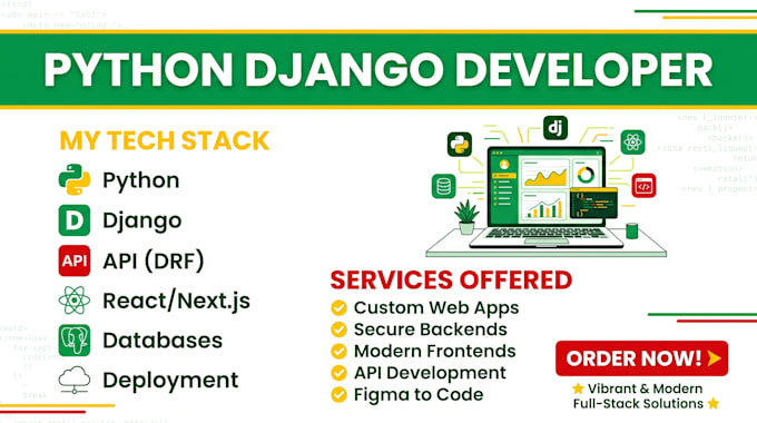 build a modern full stack web app using python django, react