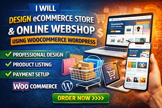 design ecommerce store and online webshop using woocommerce wordpress