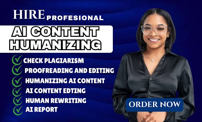 rewrite ai content and humanize ai content rewrite and edit ai generated text